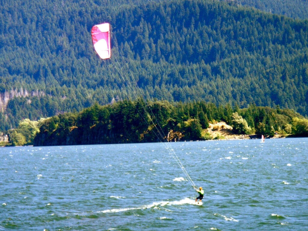Image of Kite Surfer in Columbia River Gorge
